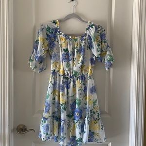 Three Quarter Length Sleeved Floral Dress